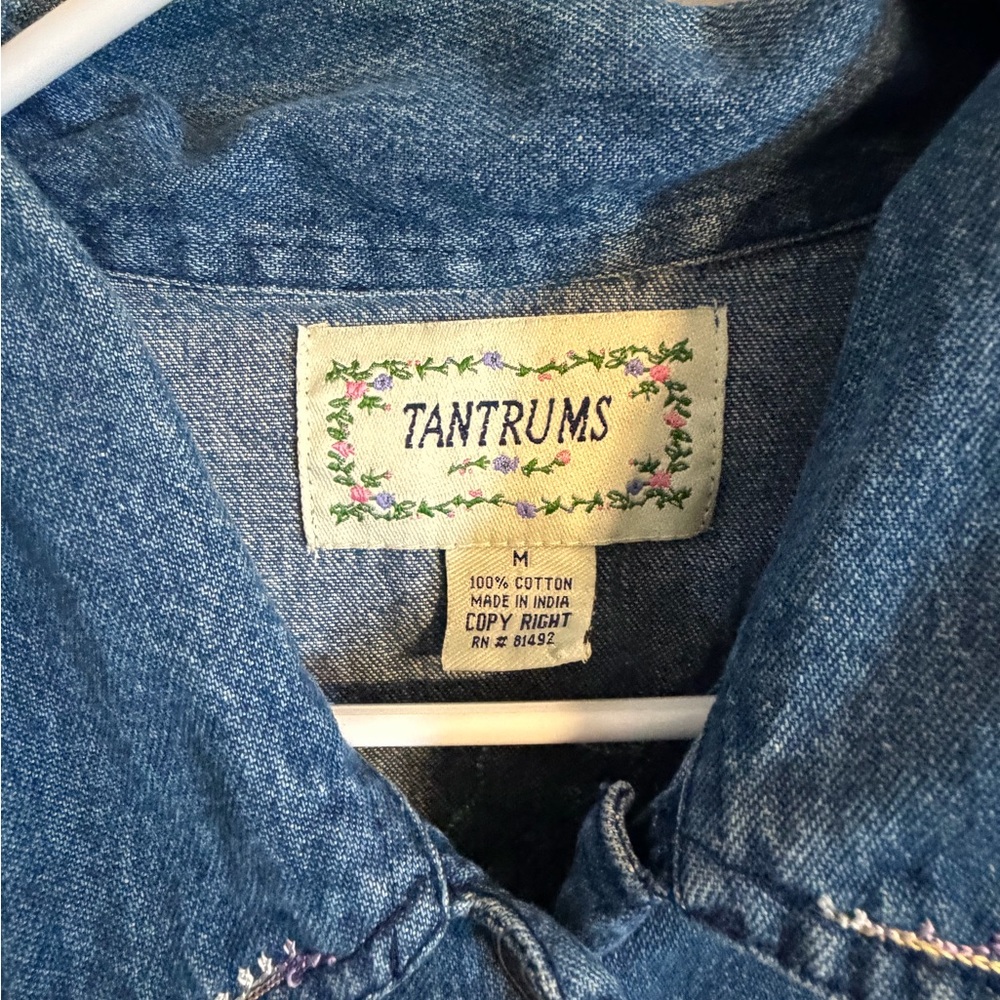 Tantrums Blue Floral Jean Jacket - Picture 3 of 3